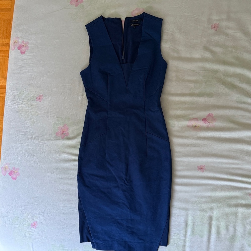 RW&Co. Elegant Blue Sleeveless Dress